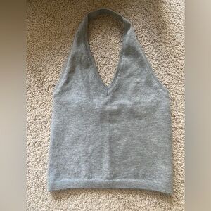 J. Crew Cashmere Gray Halter Sweater